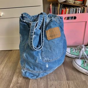 Blue Denim Tote Bag